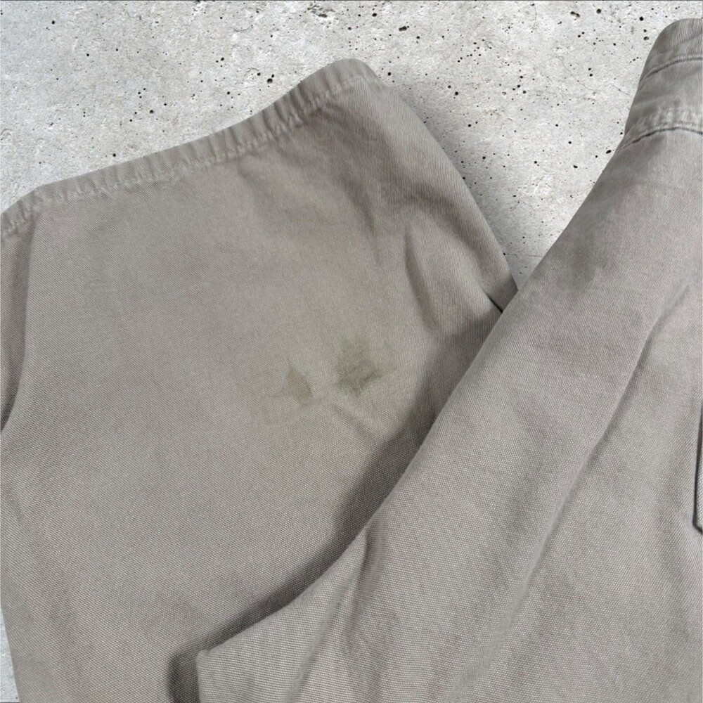 Carhartt B159 GKH Loose Fit Carpenter Pants Khaki Canvas Workwear Skater 40x30 - Picture 9 of 10